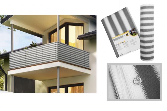 Balkonhdpe Schaduw het Netto 0.9x5m UVzeil Eindigen 4